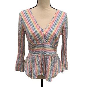 ⭐️J. Crew Rainbow Striped Top